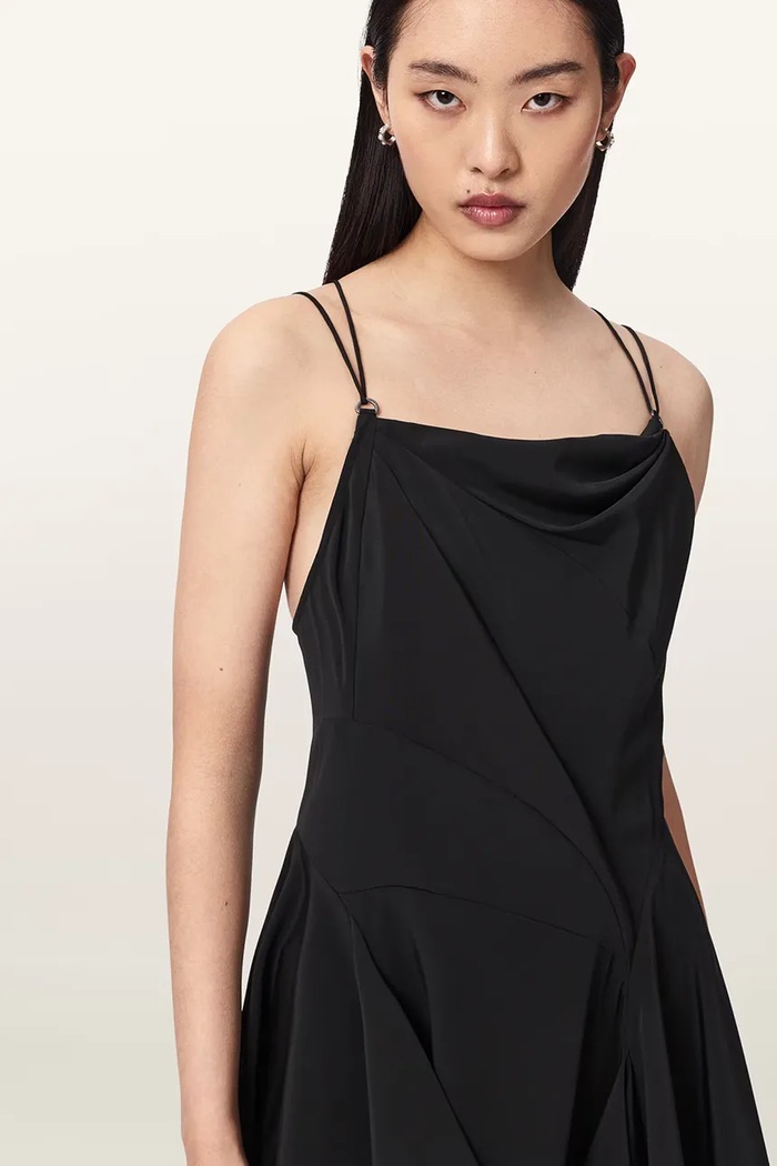 AllSaints sukienka letnia CLAIRE W187DE czarny