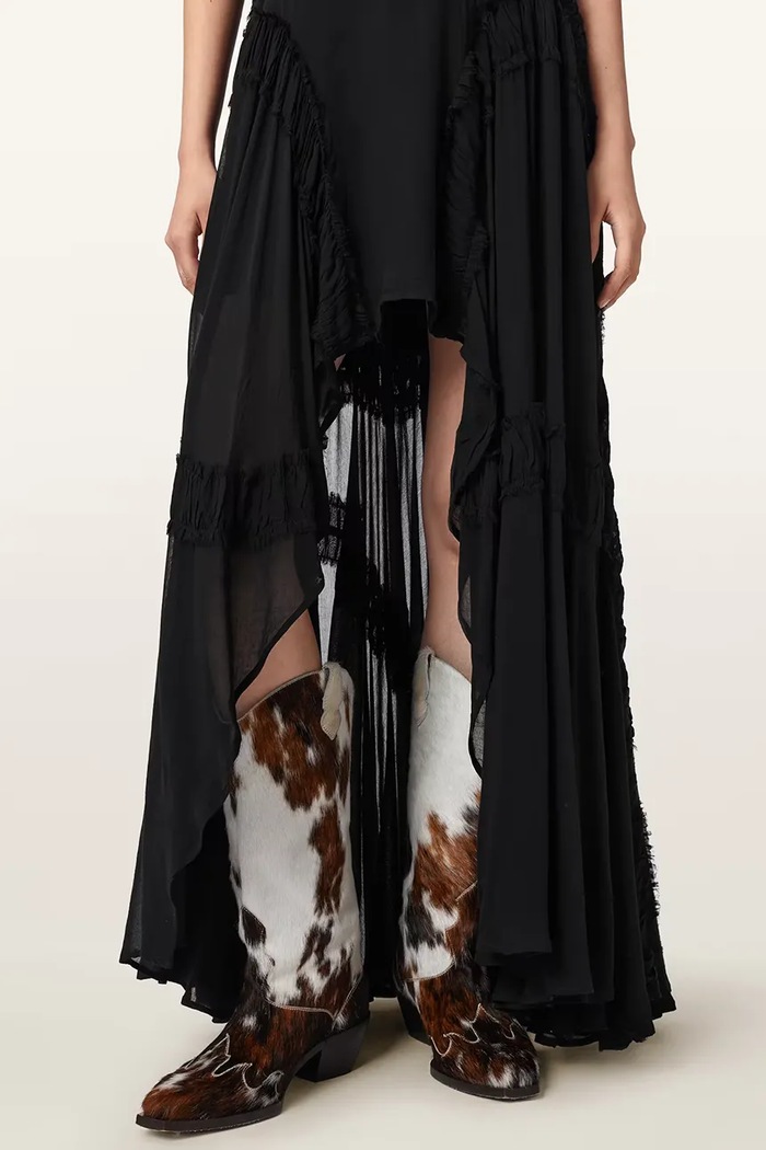 AllSaints rochie asimetrică din vâscoză DORINA W153DE