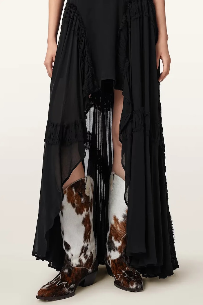 AllSaints rochie asimetrică din vâscoză DORINA W153DE