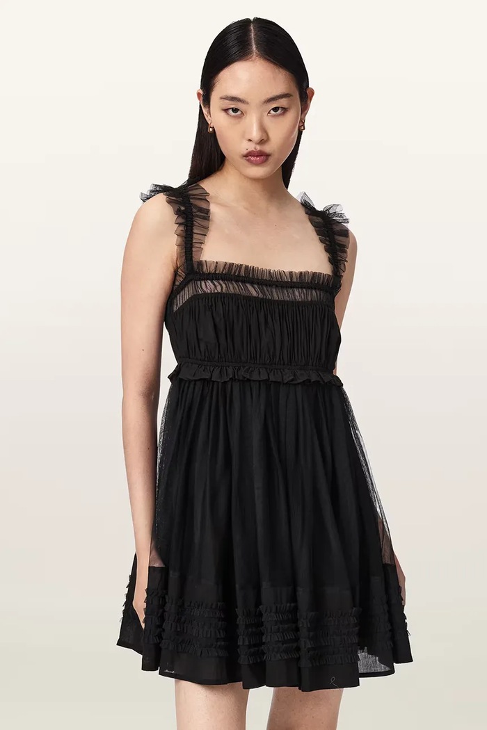 AllSaints sukienka ANGELA czarny W144DE