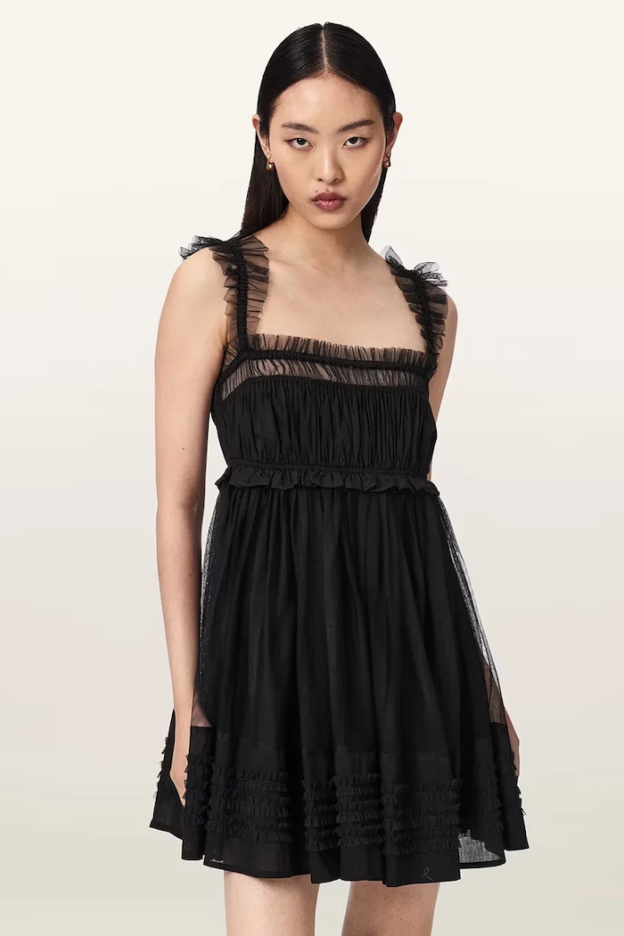 AllSaints sukienka ANGELA czarny W144DE