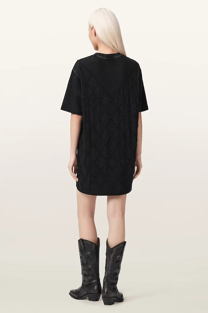 Abbigliamento AllSaints vestito oversize in cotone DARCY W038DF nero
