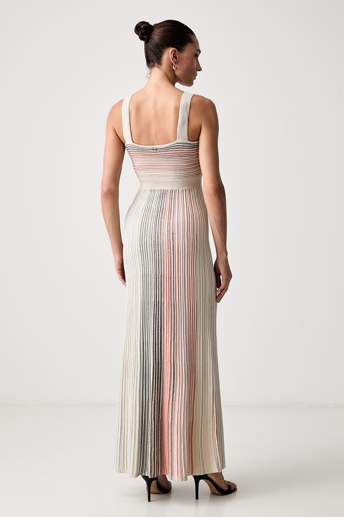Odzież Marciano by Guess sukienka letnia z wiskozą ROSY G6YK60.Z1215 beżowy