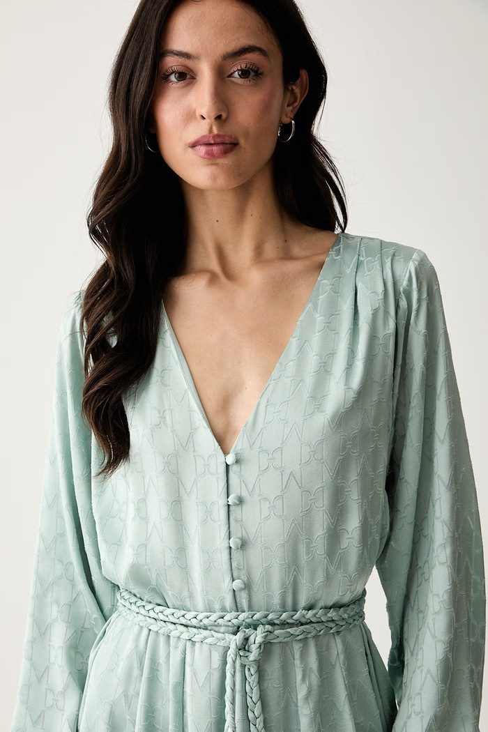 Marciano by Guess sukienka z wiskozą HADIL turkusowy G6YK54.W3653