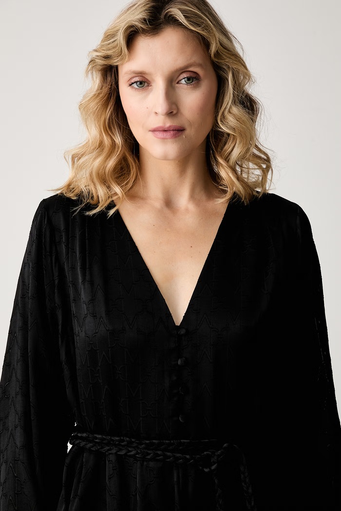 Marciano by Guess φόρεμα με βισκόζη HADIL μαύρο G6YK54.W3653