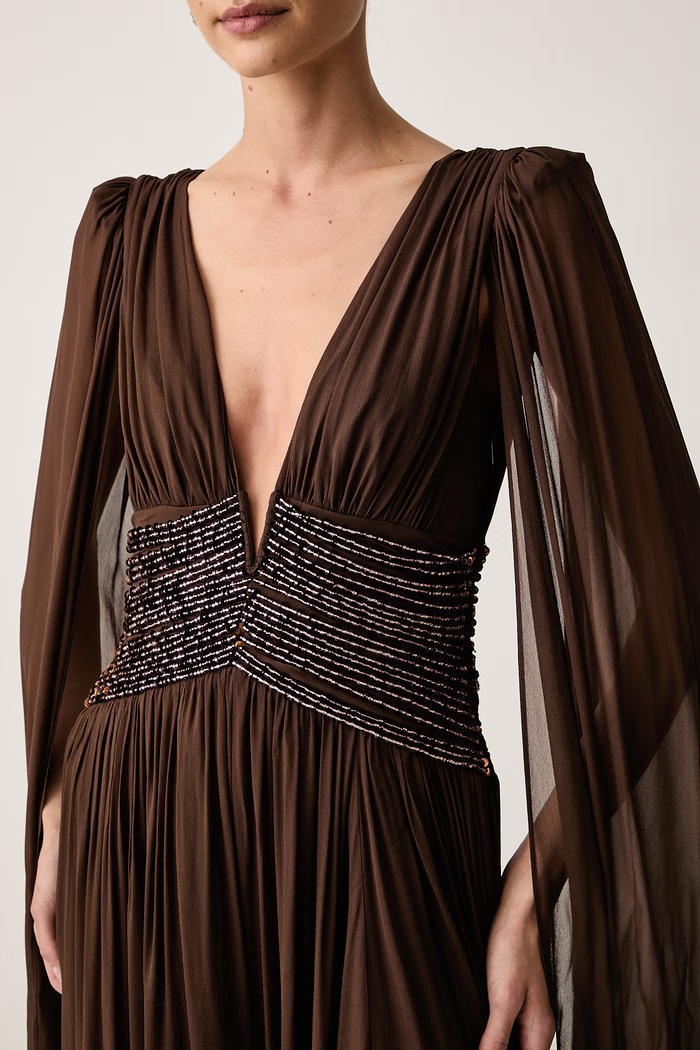Рокля от вискоза ALISHA Marciano by Guess G6YK49.W3527 кафяв