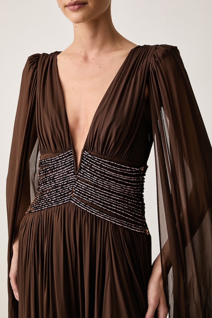 Рокля от вискоза ALISHA Marciano by Guess G6YK49.W3527 кафяв