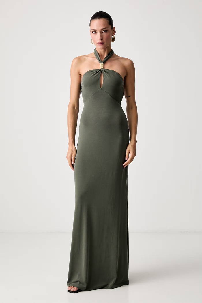 Marciano by Guess halter obleka z modalom SORAYA zelena G6YK48.K4912