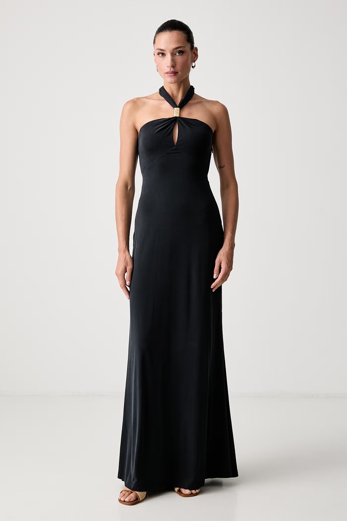 Marciano by Guess halter obleka z modalom SORAYA črna G6YK48.K4912