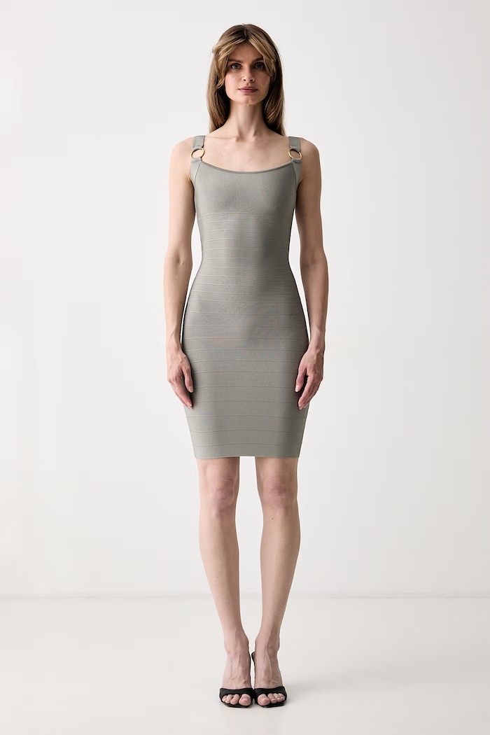 Marciano by Guess priliehavé šaty s viskózou ELLA zelená G6YK40.Z1082