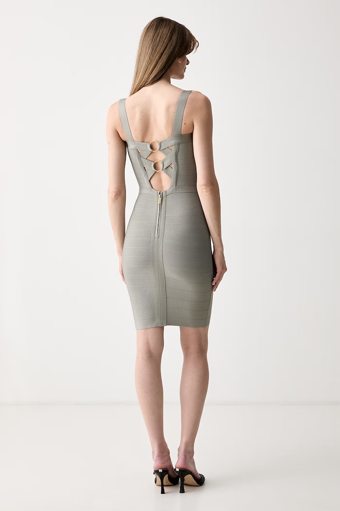 Oblečenie Marciano by Guess priliehavé šaty s viskózou ELLA G6YK40.Z1082 zelená