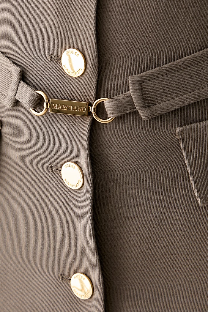 Marciano by Guess srajčna obleka z volno RASHIDA G6YK29.W3213 rjava