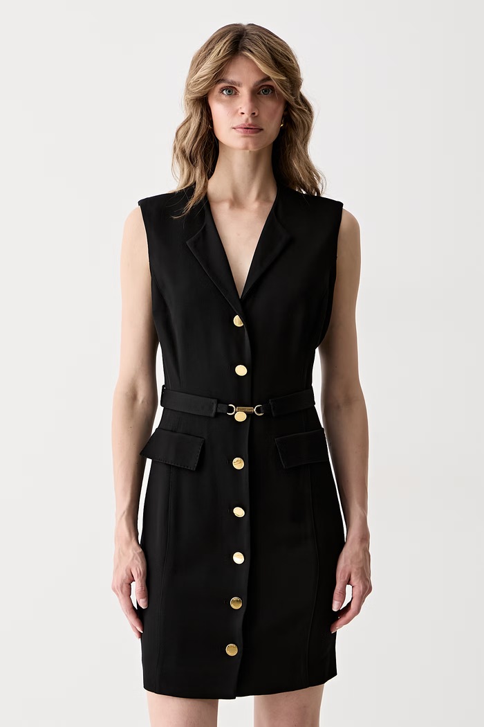 Marciano by Guess haljina u stilu košulje s vunom RASHIDA crna G6YK29.W3213