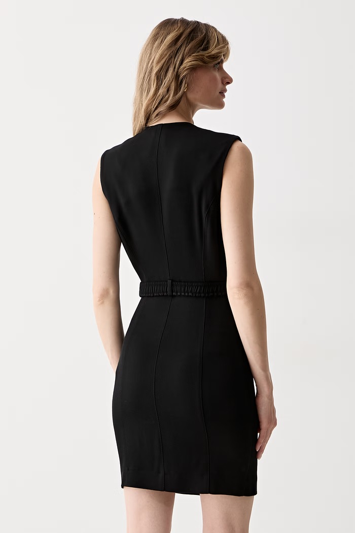 Odjeća Marciano by Guess haljina u stilu košulje s vunom RASHIDA G6YK29.W3213 crna