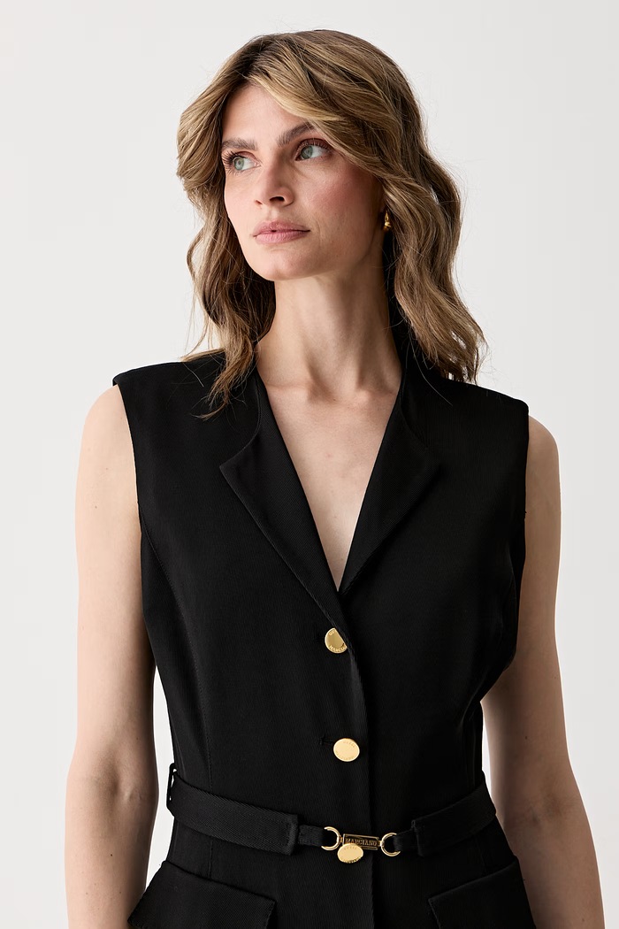 Marciano by Guess haljina u stilu košulje s vunom RASHIDA crna G6YK29.W3213