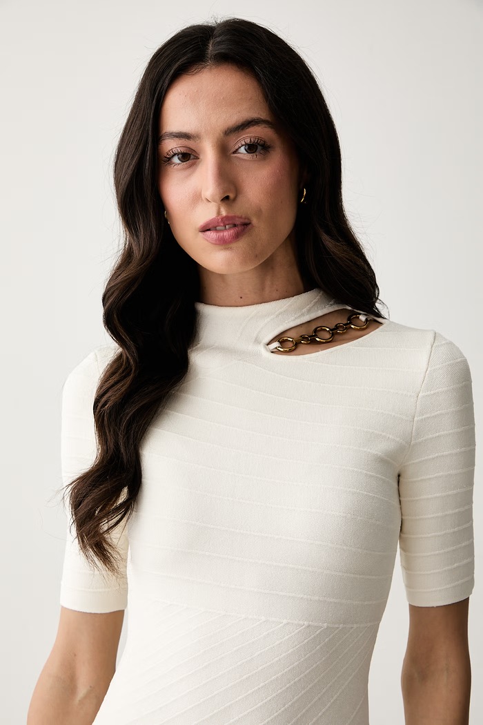 Marciano by Guess sukienka z wiskozą KAEDA beżowy G6YK28.Z1059