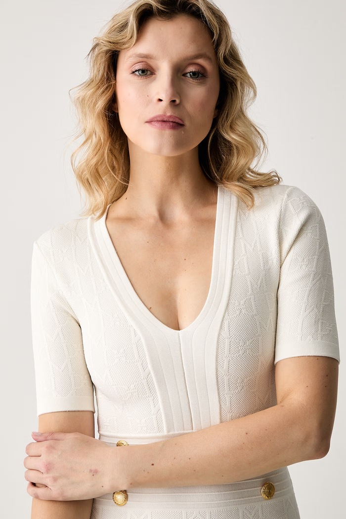 Marciano by Guess φόρεμα με βισκόζη YAMNA μπεζ G6YK18.Z1012