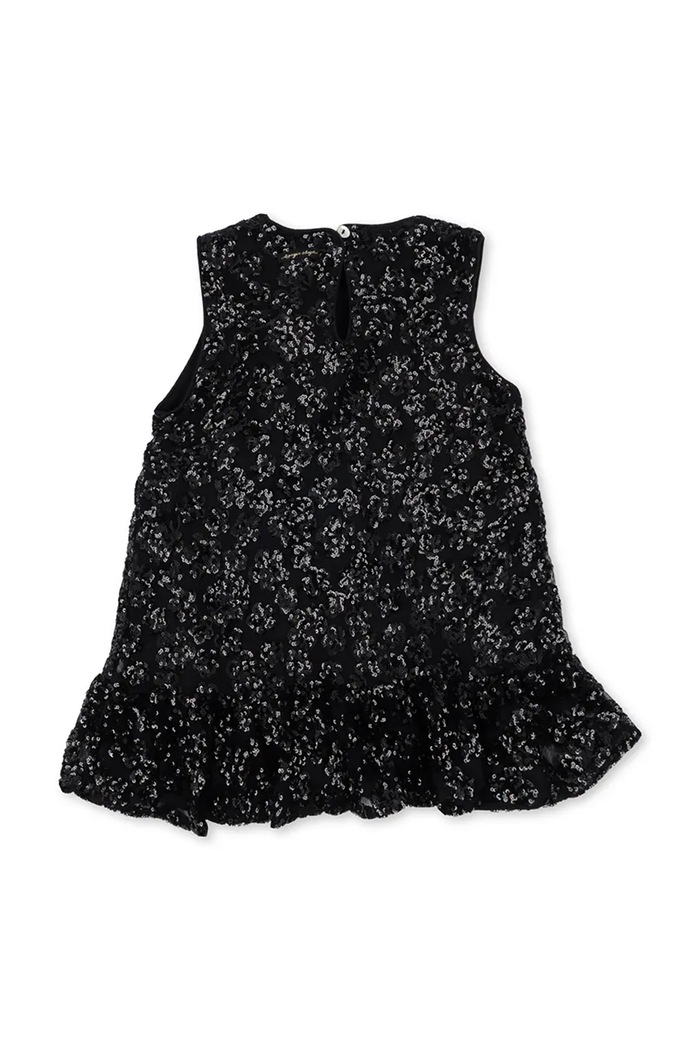 Dziewczynka Konges Sløjd Sukienka FLOWY DRESS KS107401.9BY2 czarny