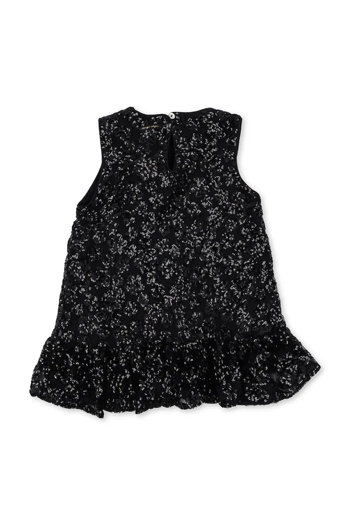 Dziewczynka Konges Sløjd Sukienka FLOWY DRESS KS107401.9BY2 czarny