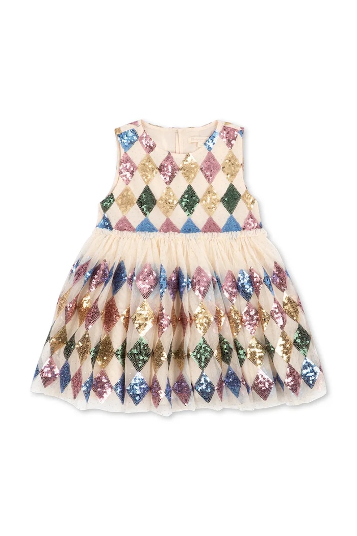 Konges Sløjd Sukienka rozkloszowana YVONNE HARLEKIN DRESS KS106657.9BY2 multicolor AW26