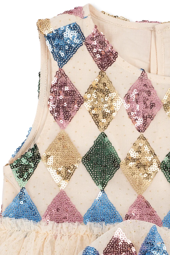 Sukienka rozkloszowana YVONNE HARLEKIN DRESS Konges Sløjd multicolor KS106657.9BY2