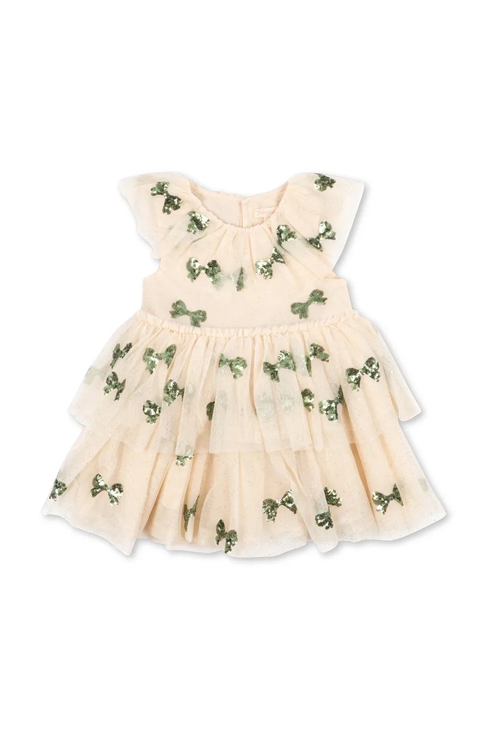Konges Sløjd Sukienka rozkloszowana YVONNE FAIRY DRESS KS106656.9BY2 beżowy AW26