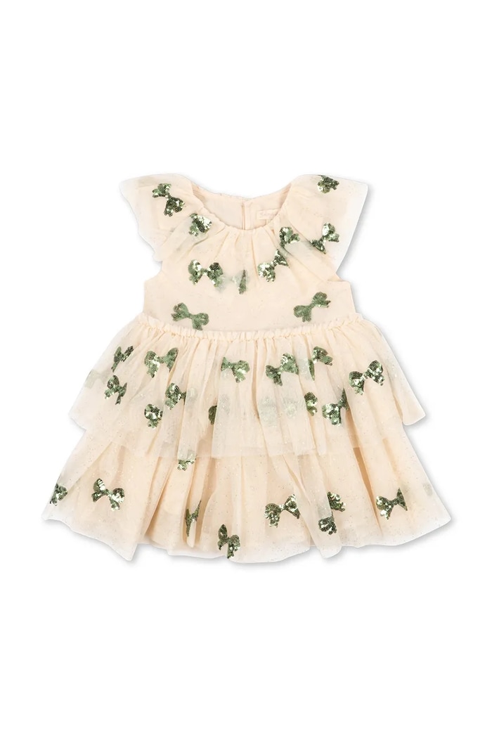 Konges Sløjd Sukienka rozkloszowana YVONNE FAIRY DRESS KS106656.9BY2 beżowy AW26