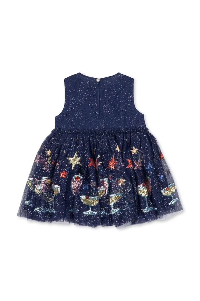 Dziewczynka Konges Sløjd Sukienka rozkloszowana YVONNE DRESS KS106655.9BY2 granatowy