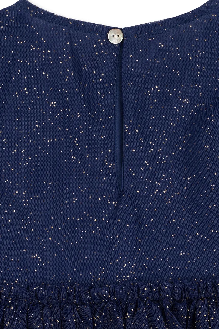 Sukienka rozkloszowana YVONNE DRESS Konges Sløjd KS106655.9BY2 granatowy
