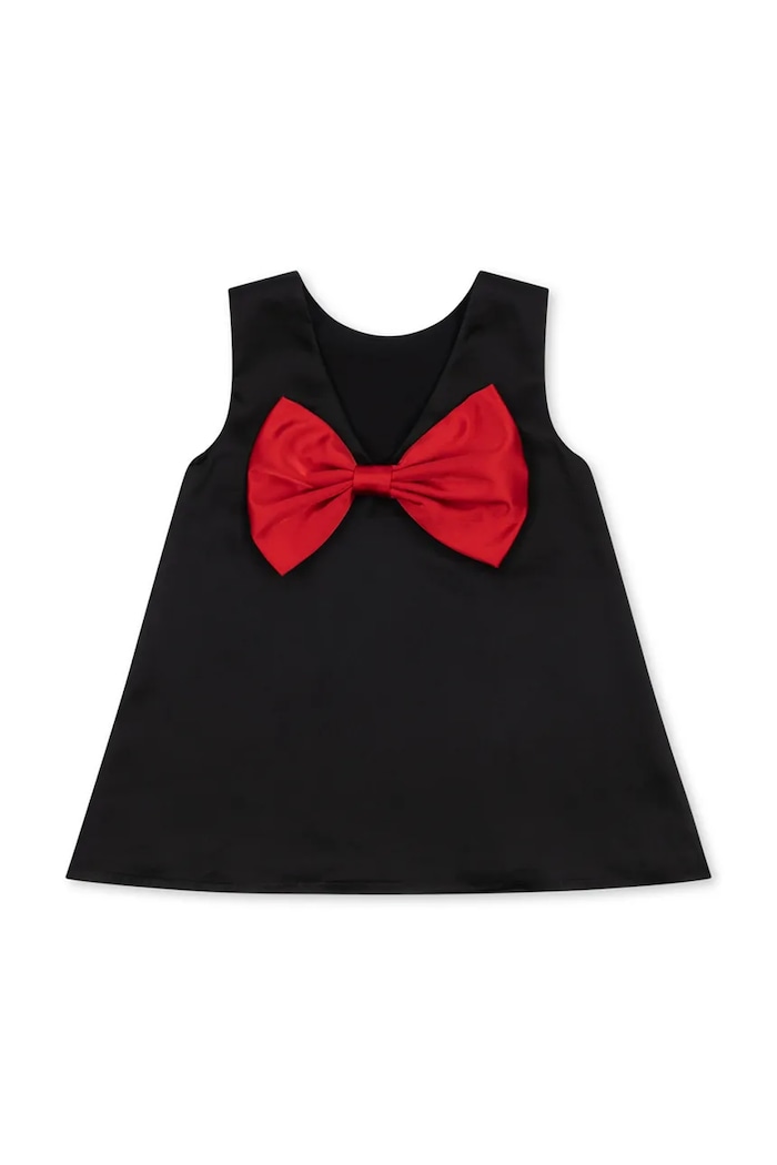Dziewczynka Konges Sløjd Sukienka SHEENA BOW DRESS KS106599.9BY2 czarny