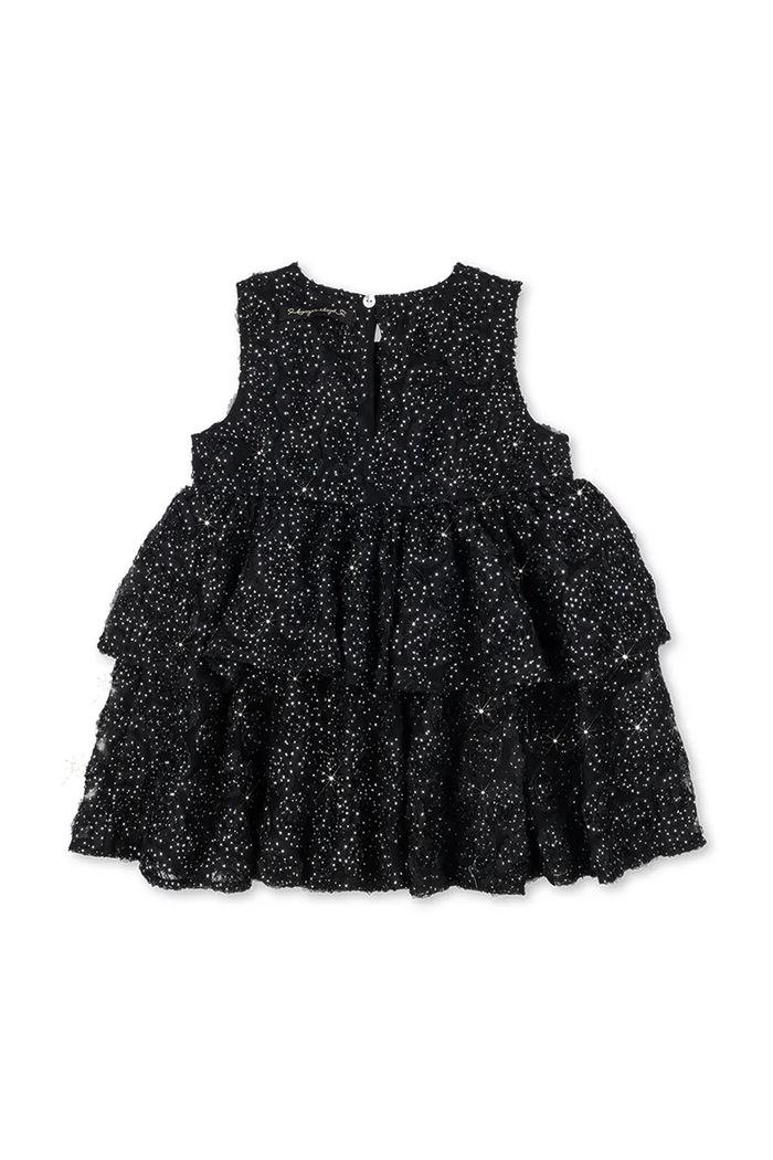 Dziewczynka Konges Sløjd Sukienka rozkloszowana ROSIA DRESS KS106594.9BY2 czarny