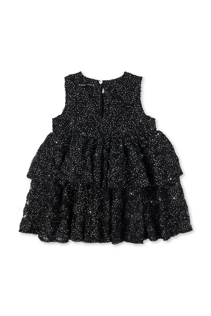 Dziewczynka Konges Sløjd Sukienka rozkloszowana ROSIA DRESS KS106594.9BY2 czarny