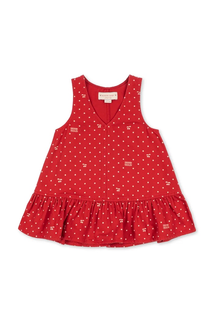 Konges Sløjd Sukienka bawełniana MAGOT DRESS GOTS KS106537.9BY2 czerwony AW26