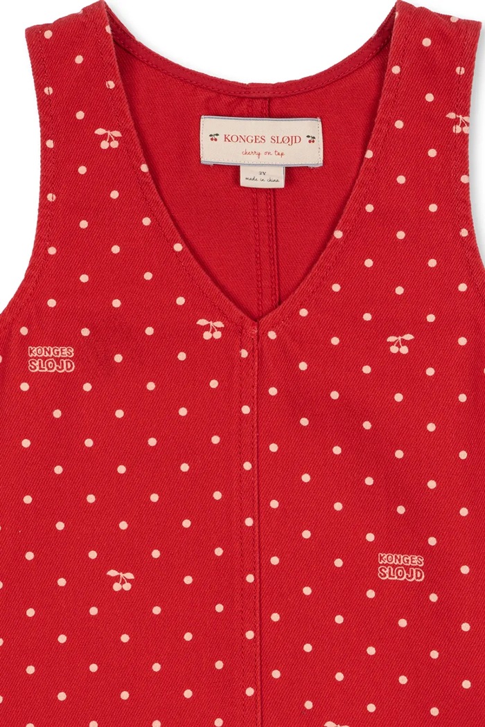 Sukienka bawełniana MAGOT DRESS GOTS Konges Sløjd KS106537.9BY2 czerwony