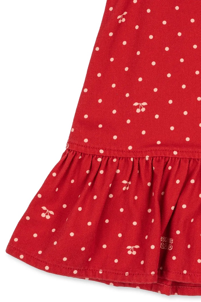 Sukienka bawełniana MAGOT DRESS GOTS Konges Sløjd czerwony KS106537.9BY2