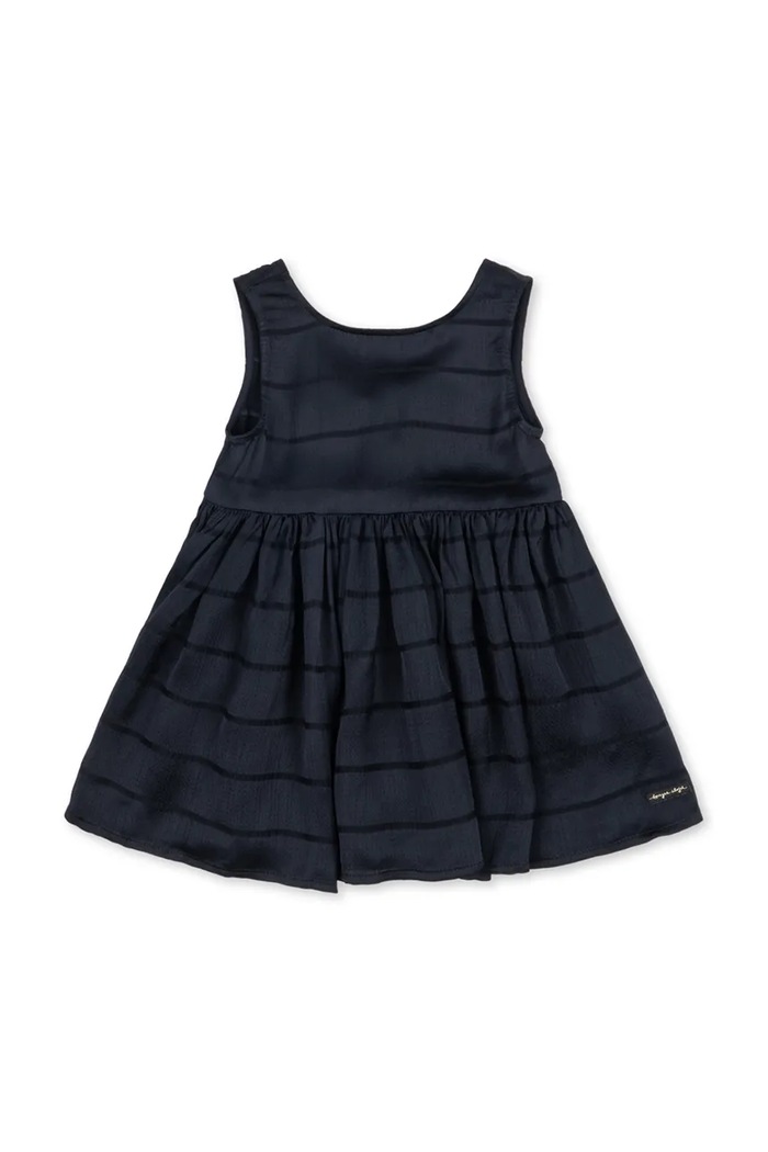 Konges Sløjd Sukienka rozkloszowana z wiskozy LIVIA DRESS KS106518.9BY2 granatowy AW26