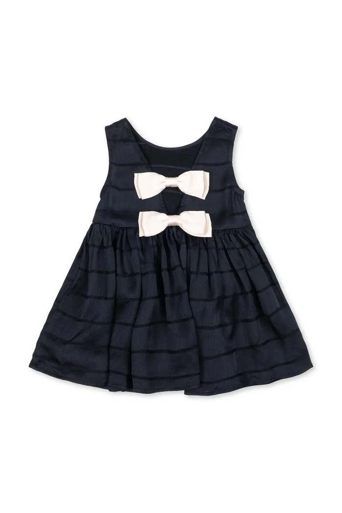 Dziewczynka Konges Sløjd Sukienka rozkloszowana z wiskozy LIVIA DRESS KS106518.9BY2 granatowy