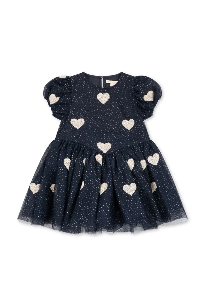 Konges Sløjd Sukienka HEARTLILY DRESS GRS KS106492.9BY2 granatowy AW26