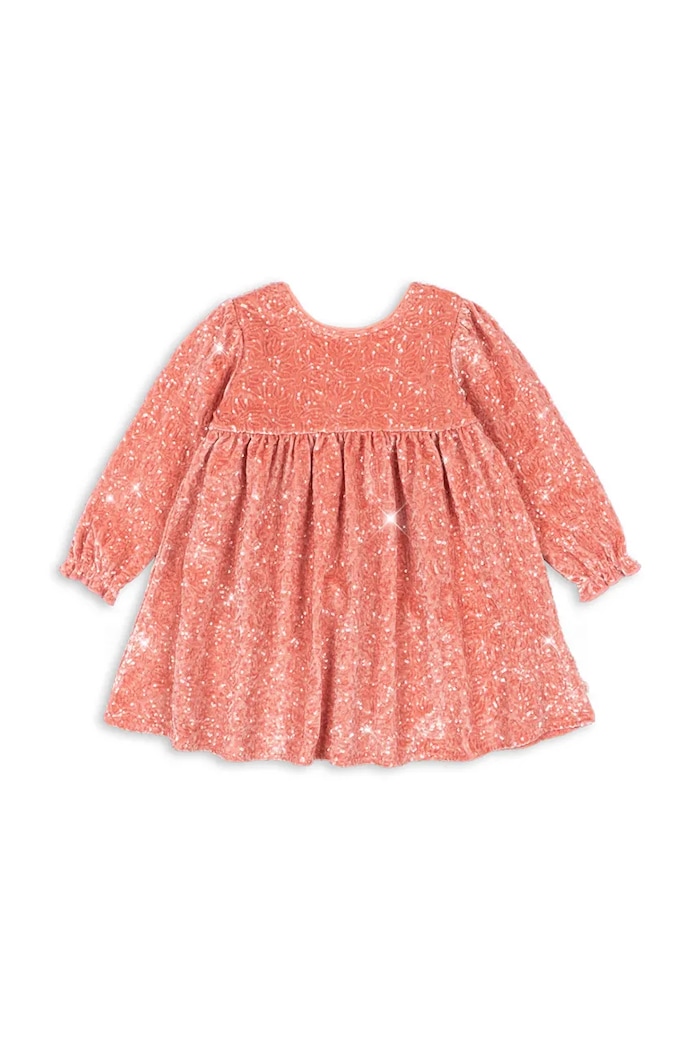 Konges Sløjd Sukienka welurowa GIA SPARKLE DRESS KS106479.9BY2 różowy AW26