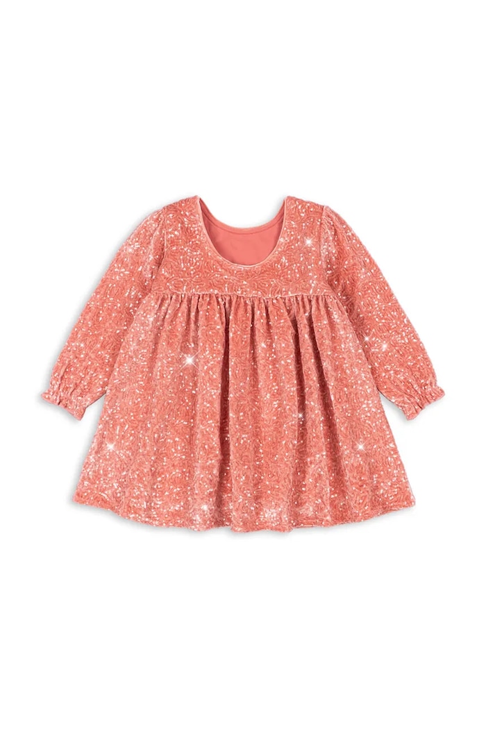 Dziewczynka Konges Sløjd Sukienka welurowa GIA SPARKLE DRESS KS106479.9BY2 różowy