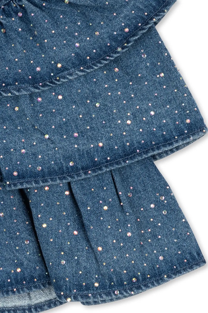 Sukienka jeansowa ELBA SPARKLE DRESS GOTS Konges Sløjd niebieski KS106459.9BY2