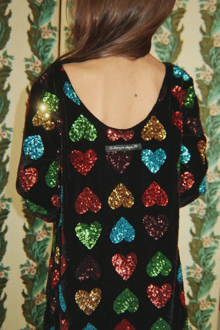Konges Sløjd Sukienka welurowa CUORE DRESS KS106437.9BY2