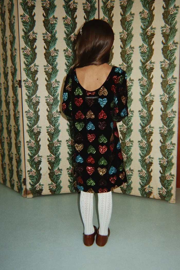 Konges Sløjd Sukienka welurowa CUORE DRESS KS106437.9BY2