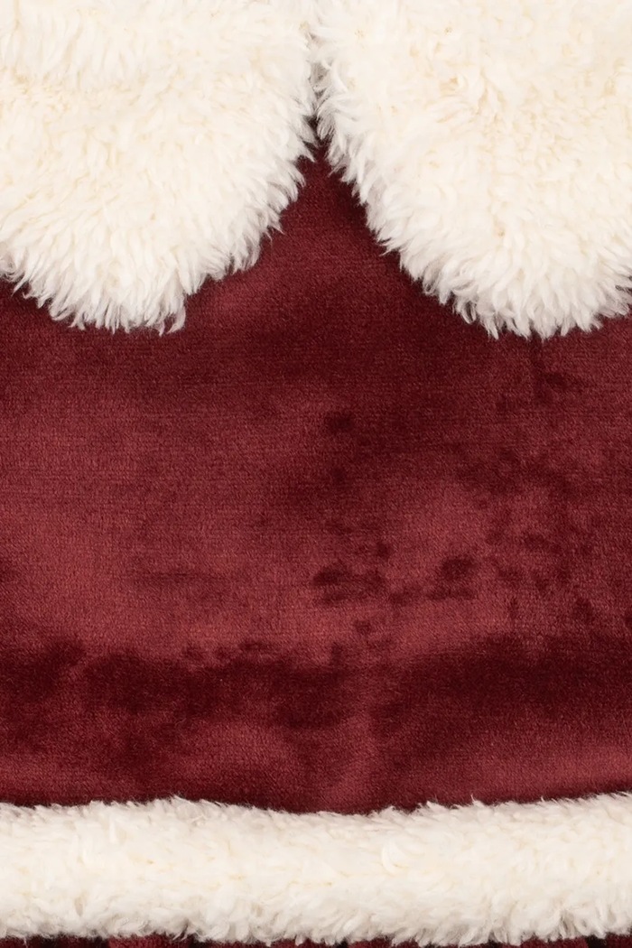 Sukienka welurowa CHRISTMAS ROMPER DRESS GRS Konges Sløjd bordowy KS106418.9BY2