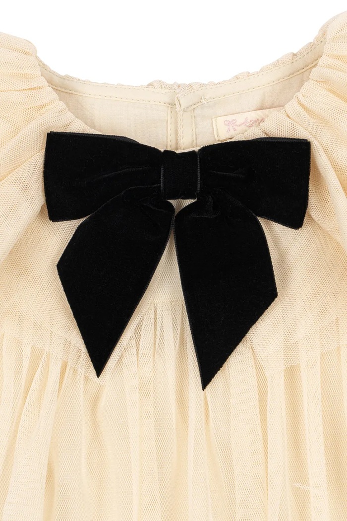 Sukienka BOW DRESS Konges Sløjd beżowy KS106400.9BY2