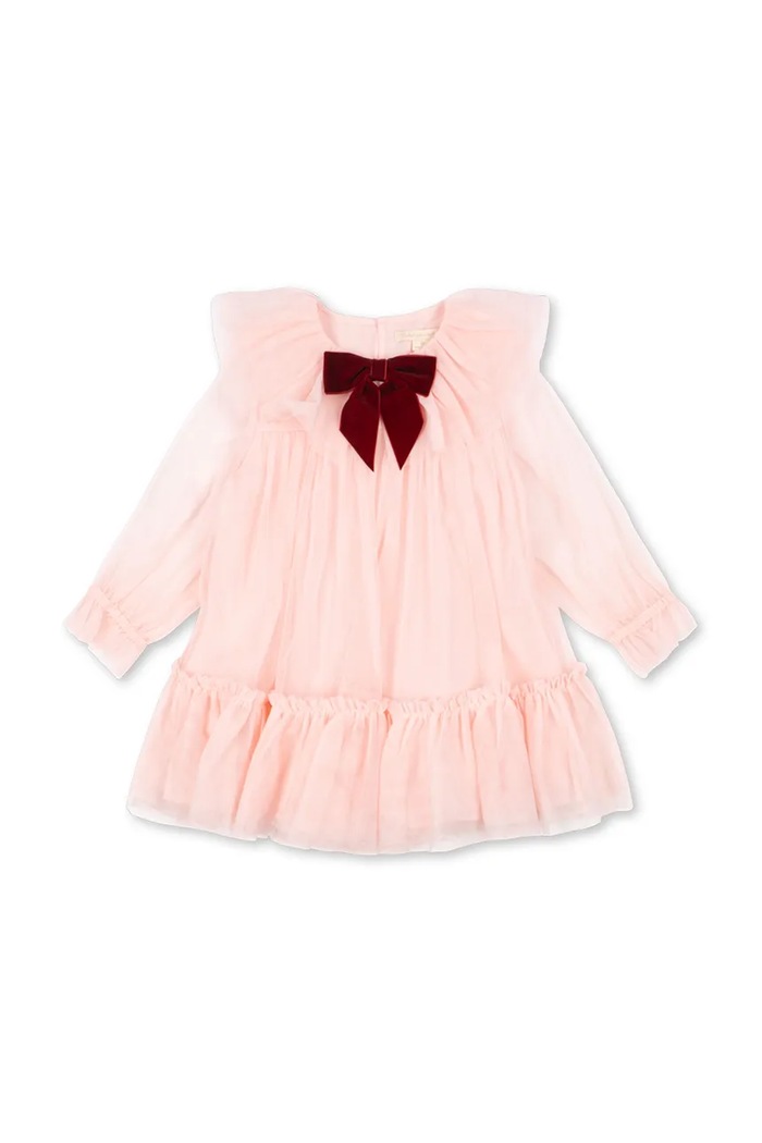 Konges Sløjd Sukienka BOW DRESS różowy KS106400.9BY2