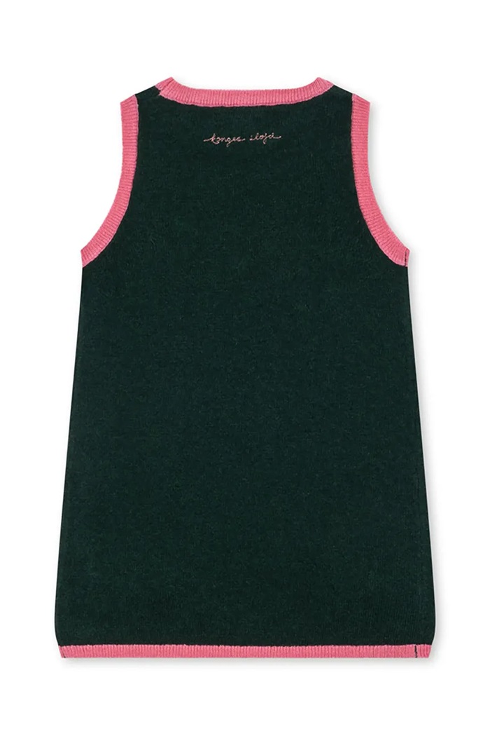 Dziewczynka Konges Sløjd Sukienka wełniana ALETTE DRESS KS106365.9BY2 granatowy
