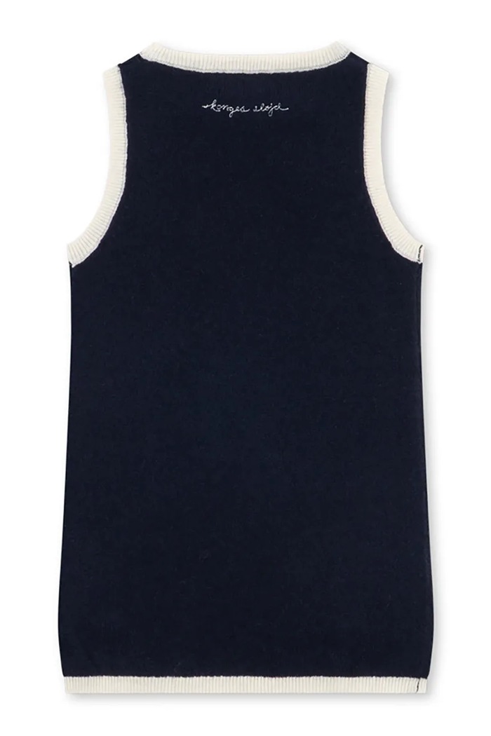 Konges Sløjd Sukienka wełniana ALETTE DRESS KS106365.9BY2 granatowy AW26