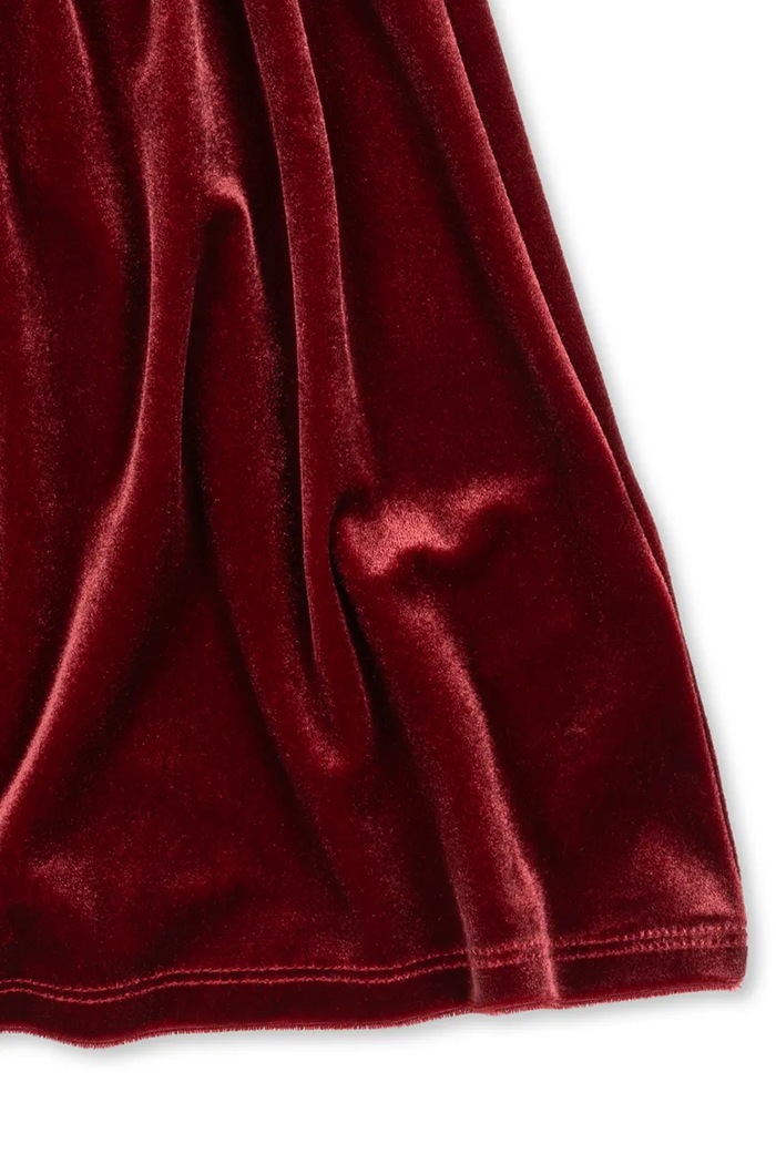 Konges Sløjd Sukienka welurowa GIA BOW DRESS GRS KS108494.9BY2