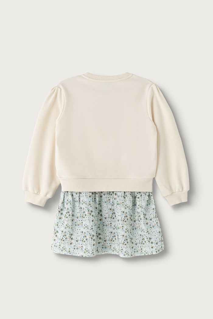 United Colors of Benetton Sukienka z bawełną 3XVUGV02V.P.Seasonal beżowy AW26